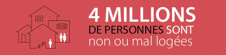 4,1 millions de personnes sont non ou mal logés.